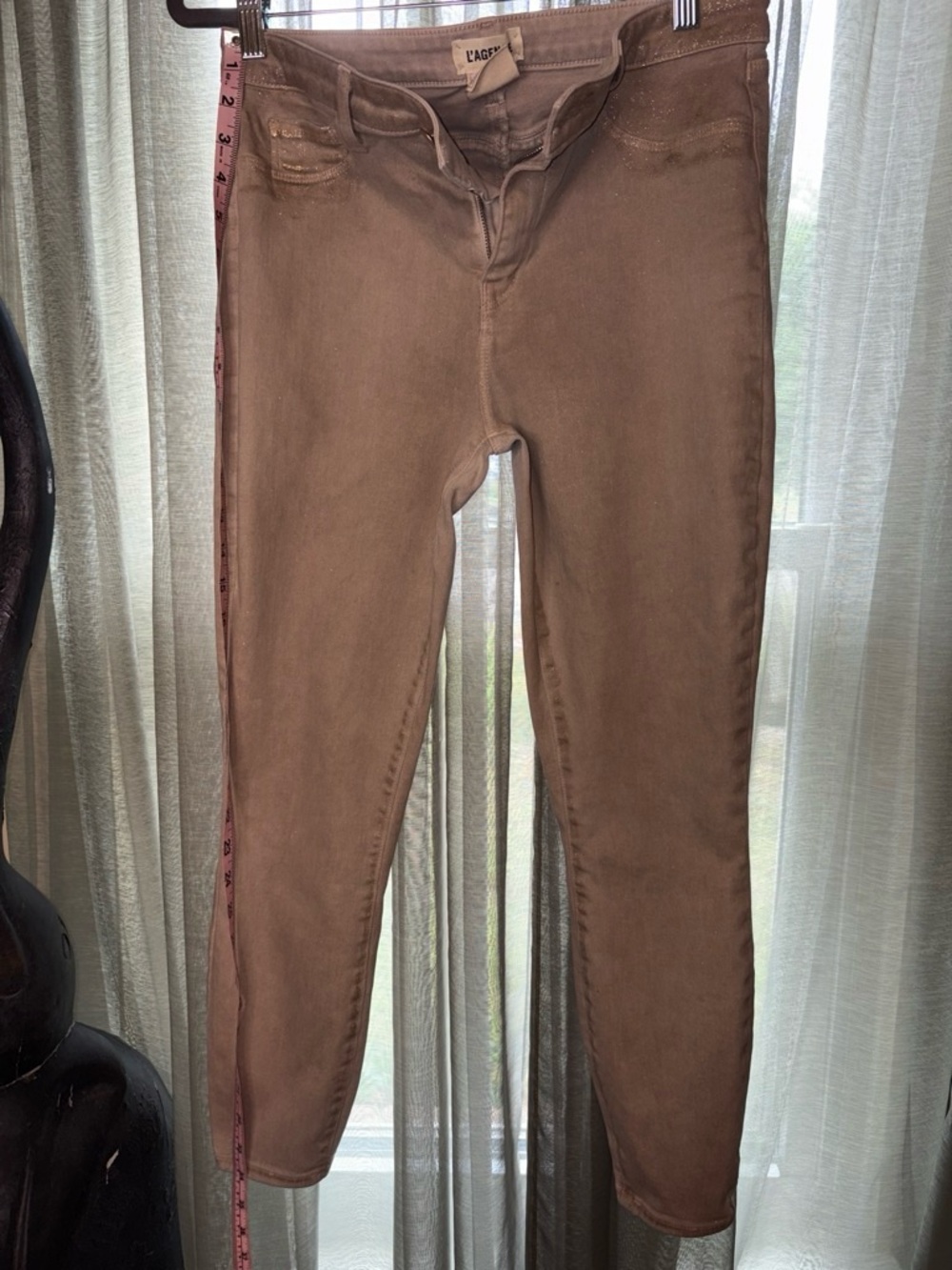L'AGENCE Slim Skinny Jeans in Taupe Brown
